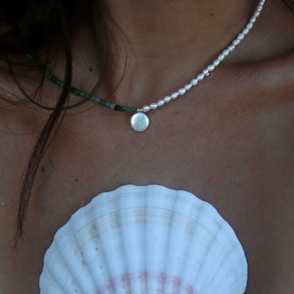 Lunar Green Half-Mica Necklace - Image 4
