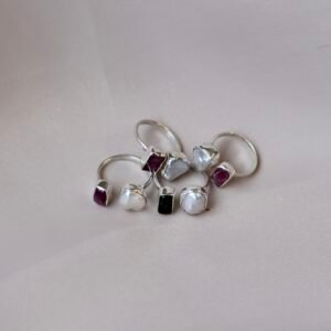 Sirena Ring – Pearl & Tourmaline Statement Ring