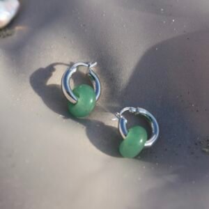 Jade Versa Huggie Earring