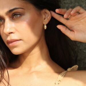 Alternative view of Droplet  Hoop Earrings
