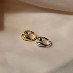 Alternative view of Foil Ring｜925 Silver Adjustable Minimalist Statement Ring