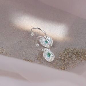 Alternative view of Lotus Texture Earrings