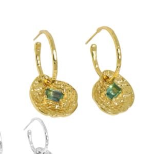 Lotus Texture Earrings golden
