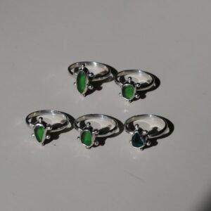 Alternative view of Sea Glass Ring “Tide Blooms”